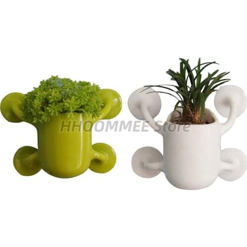 2021 New Plant Pot Creative Plastic Hanging Planter Pot Wall Mounted Flower Planter Garden Indoor Wall Decor For Succulent Plant