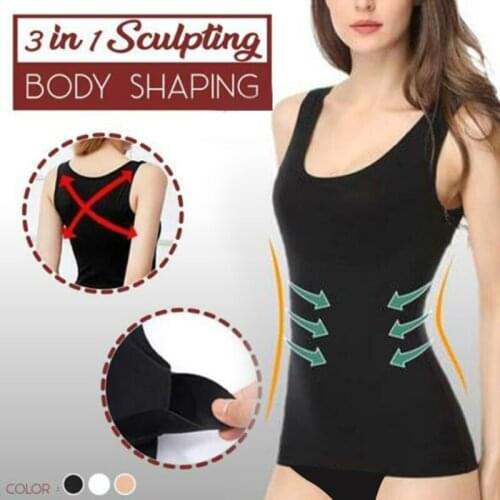 3 in 1 Sculpting Body Shaping Vest Shaper Shapewear Breathable Slimming for Women A66