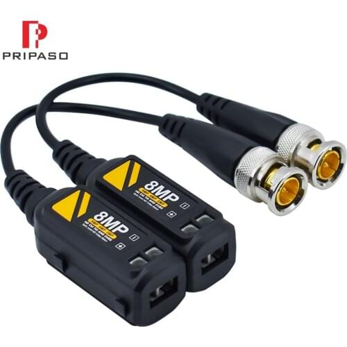 4Pairs/lot Full HD Passive Video BalunTwisted Video Connector UTP CAT5/5E Converter for 2MP 5MP 8MP AHD CVI TVI CVBS Camera