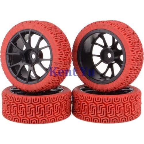 4PCS RC 1:10 Car On Road 26MM Wheel Rim & Grip Rubber Tyre,Tires 9060-8015 ,For a variety of models