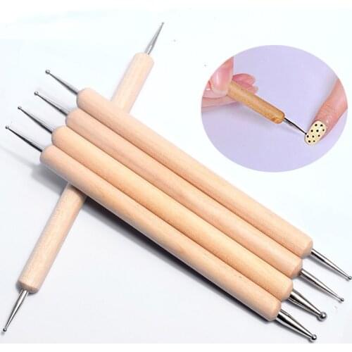5Pcs Indentation Pen New Double Head Carving Sculpture Sculpting Tools Art Craft Pottery Clay Dolls Tools