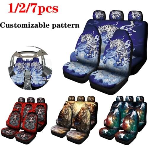 AUTO KEKAN Car Accessories Car Seat Cover Tiger Design Car Cover Fit Most Cars SUV Trucks For VW Volvo Xc90 Toyota Avensis T25
