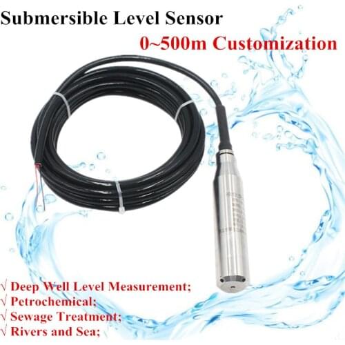 0-10V DC Output Hydrostatic Pressure Level Sensor Water Liquids Level Transmitter Submersible Sensor 1m 2m 3m 4m 5m Range
