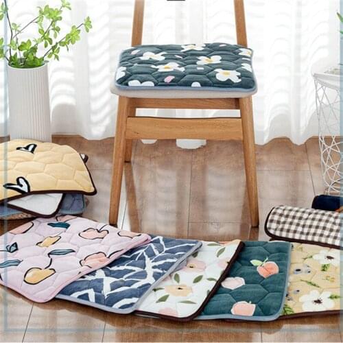 Hot Sale Winter Thicken Dining Chair Cushion Comfortable Home Non-slip Office Seat Chair Pad Washable Printing Design Sit Pads