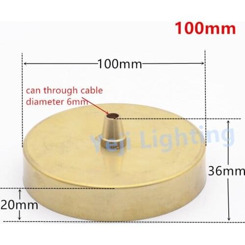 Brass ceiling rose copper ceiling canopy with cable grip wire clip retro lamp base for chandeliers led ceramic pendant light DIY