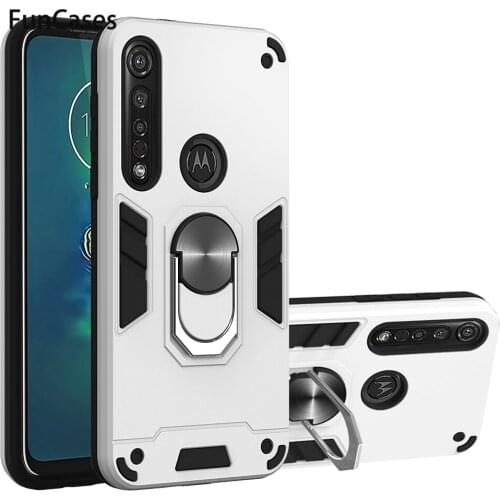 Magnetic Ring Pouch Cases For Moto E5 Play Silicone Protector Moto G8 Plus P40 Power E5 Play US G6 ONE Macro Protector Cover