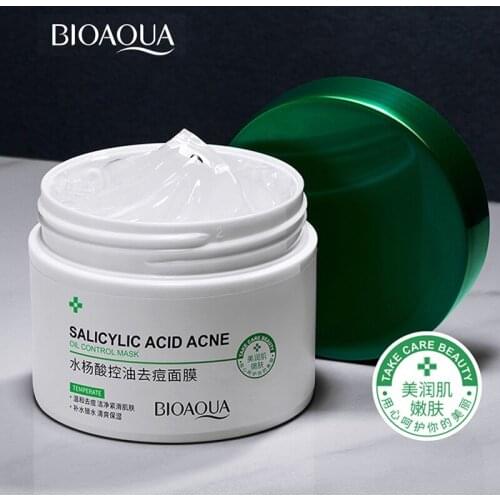 Anti-Acne Mask Salicylic Acid Oil Control Moisturizing Cleansing Refresh Shrink Pores Sleep Masks Cream Brighten Skin Care 120ML