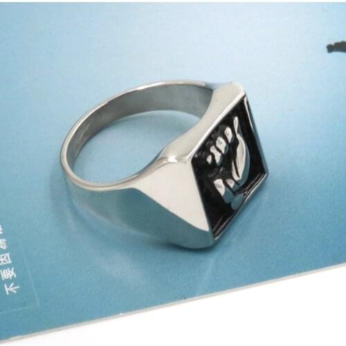 Power Boxing Europe and America Palms Rings Personality Fist Titanium Steel Ring Mens Free Shipping