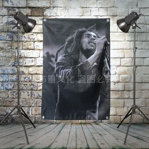 Rock Band Heavy Metal Music Posters Retro Loft Cloth Art Flag Banner Wall Hanging Tapestry Bedroom Dormitory Home Decoration