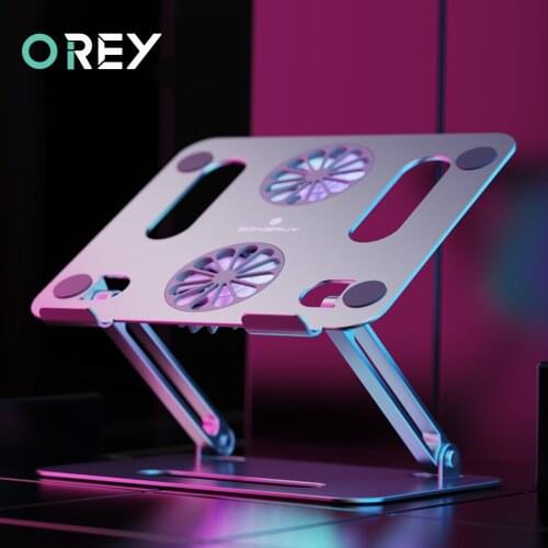 Adjustable Laptop Stand With Cooling Fans Base Laptop Table For Bed Support Notebook Stand Laptop Holder Cooling Bracket Cooler