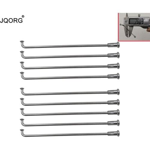 JQORG 12 Gauge Diameter 2.6mm Electric bicycle Spokes J-bend Round Body 45# Steel Electric Bike Spokes 12K Galvanized Needles