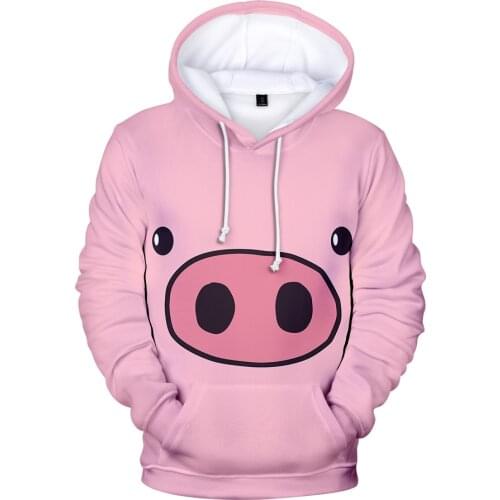 Fashion Cute Pig Hoodies Men/women Hot Harajuku Hip Hop 3D Print Cute Pig Mens Hoodies and Sweatshirt Clothes Casual Top