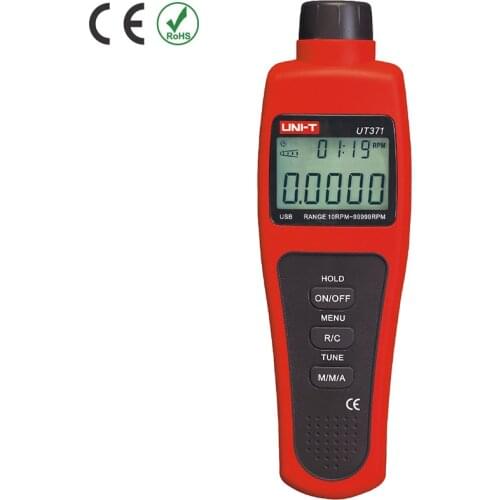 UNI-T UT371 UT-371 99999 Counts New Air Speed Anemometro Data Hold Non-Contact Digital Professional Tachometers