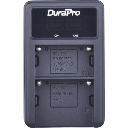 1pc Universal LED Display USB Dual Charger for Sony NP-F550 NP-F570 NP-F750 NP-F770 NP-F960 NP-F970 NP-FM50 NP-FM500h NP-FM70