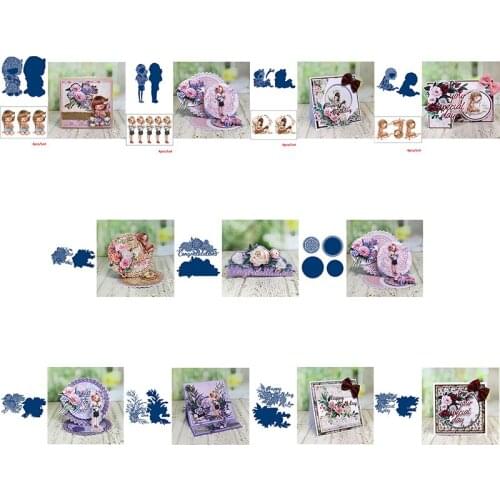 Grown Bush Floral Best Wishes Blessing Metal Cutting Dies With Coordinating Cardstock Sleepy Cuddly Girls DIY Craft Cards 2020