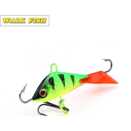 Walk Fish 1Pcs 5cm 7.5g Winter Ice Fishing Lure Fake Lure Artificial Bait lure Balancer for Fishing Carp Walleye Pike Perch