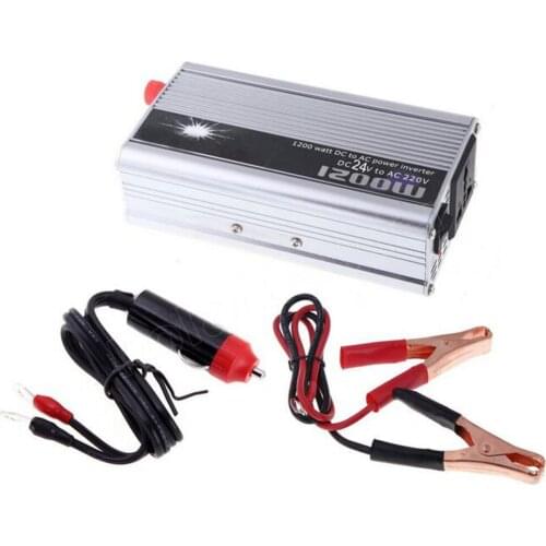 USB Charger 50HZ Car Auto Power supply 24V DC to AC 220V Modified Sine Wave Inverter Converter Adapter 1200W
