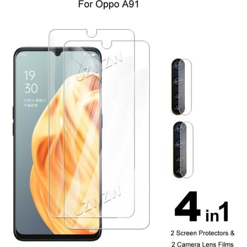 For Oppo A91 Camera Lens Film & Tempered Glass Screen Protectors Protective Guard HD Clear
