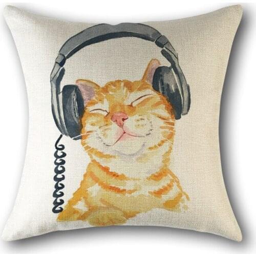 HOT SALE Cute Cats Cushion Cover Throw Pillow Case for Home Chair Sofa Decoration Square Pillowcases