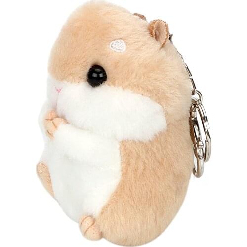 Animal Dolls Keyring Decoration Lovely Key Chain Keychain Cute Hamster Plush toys Car Key Ring Baubles Pendant