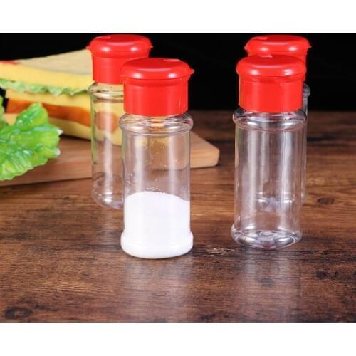 12PCS Seasoning Bottles 100ml Plastic Seasoning Spice Shaker Bottle Jar BBQ Salt Pepper Condiment Box Kit Kitchen Tools