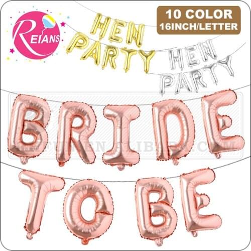 16 inch Foil Letter Balloons BRIDE TO BE Bachelorette HEN Party Decor For Birthday Wedding letter banner Party Supplies globos