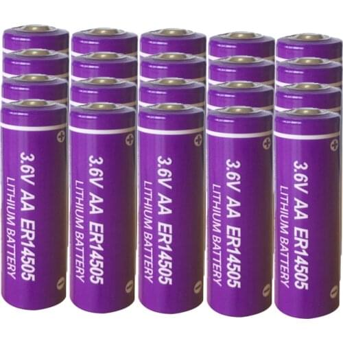 25Pcs 3.6V ER14505 14505 2400mah AA LiSCLO2 battery Superior LR6 R6P 1.5V Batteries For GPS tracking,Cameras,Memory backup