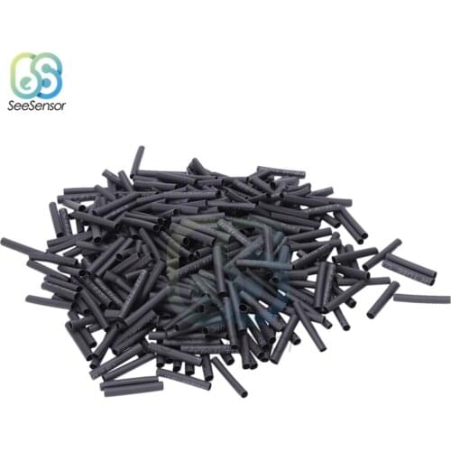 400pcs/set Polyolefin Shrinking Heat Shrink Tube Wire Cable Insulated Sleeving Tubing Set Black 3.5mm Diameter