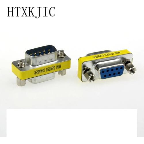RS232 9 Pin Male to Female Gender Changer Converter PC Extension Adapter
