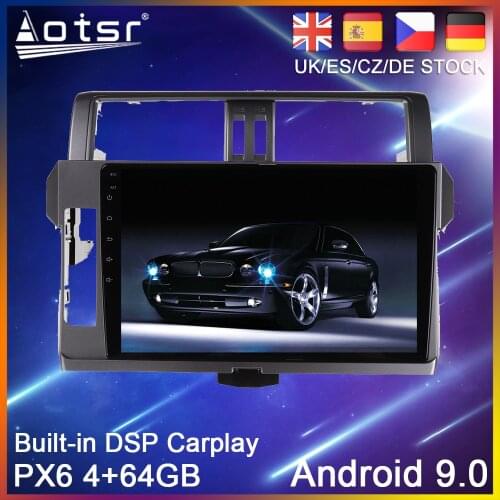 Android 10 PX6 Car DVD Player GPS Navigation For Toyota Land Cruiser Prado 150 2014 Auto Radio Stereo Multimedia Player HeadUnit