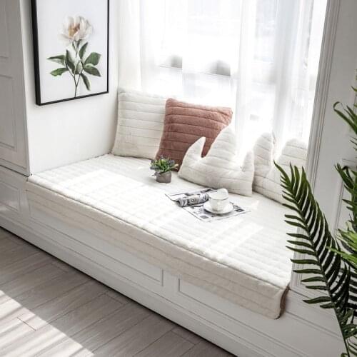 White Modern Sheepskin Shaggy Thick Plush Area Rugs Cushion Sofa Window Blanket Balcony Mat Soft Fluffy Faux Fur Tatami Carpet