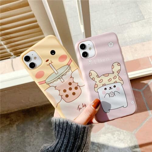 Cute Milk Tea Soft Case For OPPO A9 A5 2020 A8 A92S Reno Realme XT X2 X K5 K3 K1 F11 A83 F9 A59 A57 A3S R17 A3 R11S R9S Cover