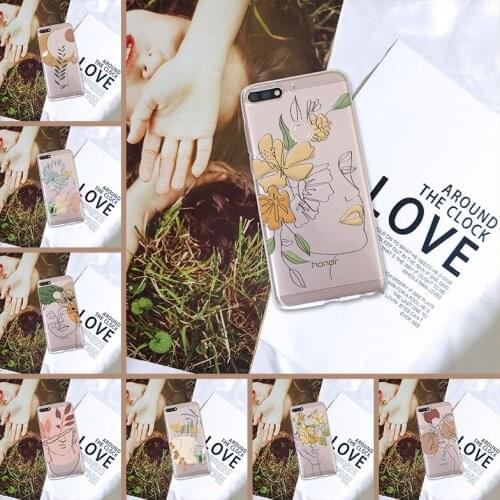 Flower Girl Art Face Phone Cases For Huawei Honor 7 8 9 10 Lite 8X MAX 10 9 8 7 7S 7X 7A 7C Pro Silicone Soft TPU Back Cover