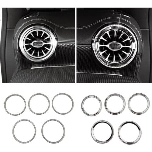 For Mercedes Benz CLA Class CLA180 CLA200 CLA220 2020 2021 Central Control Air Conditioner AC Vent Outlet Crystal Trim Ring