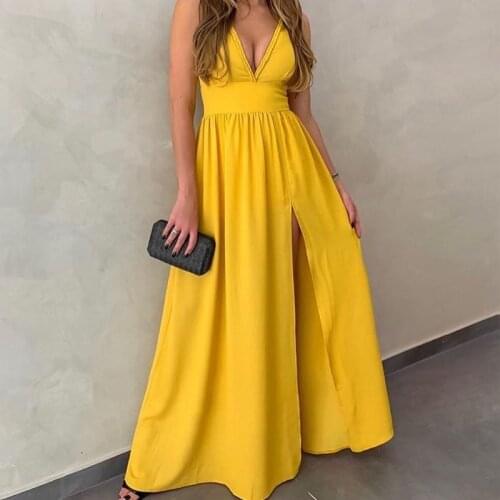 Желтые летние платья EACHIN China At AliExpress
