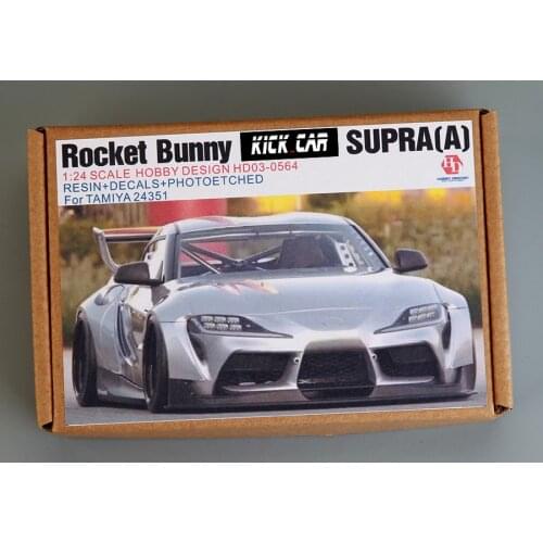 Hobby Design 1/24 Rocket Bunny Toyot Supra(A) For Tmiya 24351(Resin+PE+Decals+Metal parts+Metal Wheels+Metal Logo) HD03-0564