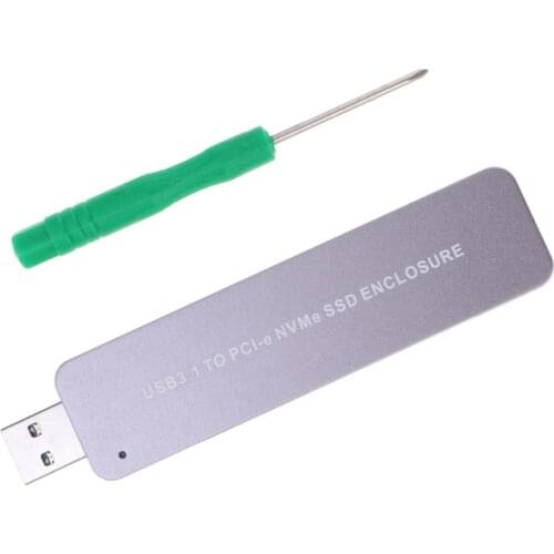USB 3.1 Type-C Enclosure for M.2 NVME SSD Case, PCIE Solid State Drive Adapter Converter
