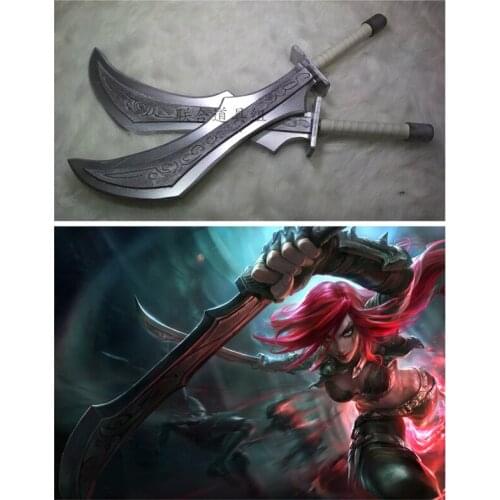 Hot Game LOL Katarina Cosplay Prop PVC Sword Weapons The Sinister Blade Halloween Christmas Fancy Party Props Double Swords