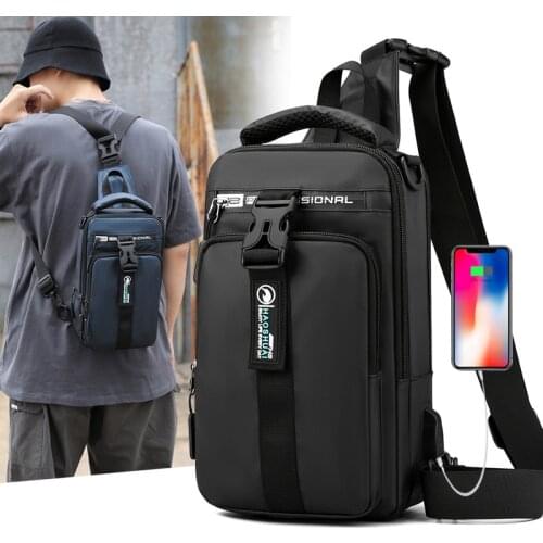 Fashion Unisex Chest Bags 2020 New Men Chest Pack Crossbody Bags Waterproof Travel Bag Anti-theft iPad Purse Pocket Storage Bag