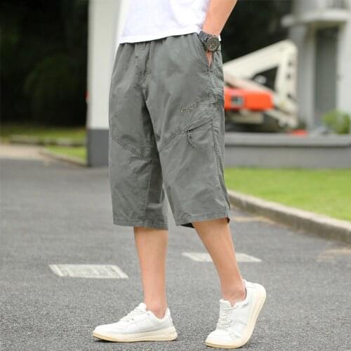 Men Summer Casual Loose Shorts Men Fashion Boardshorts Male Pockets Jogger Shorts Plus Size Outdoor Military Pocket Cargo Pants