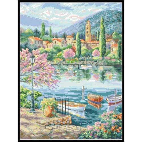 Park View Counted Cross Stitch Kits Patterns Canvas Embroidery Needlework Sets 11CT 14CT DIY Handmade Craft Paintings Home Decor
