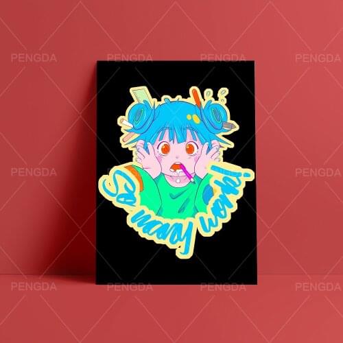 Wall Sticker Pictures HD Prints Poster Colorful Cartoon Character Home Decoration Canvas Paintings Modular Frame For Living Room