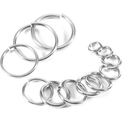 20pcs/lot Stainless Steel Secant Circle Open Jump Rings Split Rings Connectors For DIY Jewelry Crafts Finding Making Accessories