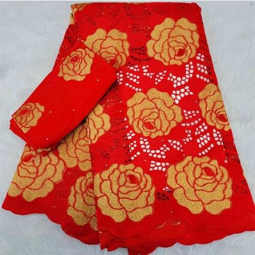 New arrival african Bazin riche fabric with beads embroidery Swiss cotton lace fabric for dress material Nigerian HLC316 (1)