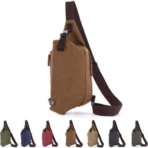 Unisex Solid Color Casual Retro Travel Sports Shoulder Bag Black Shoulder Bag School Canvas Messenger Bag Shoulder Bag