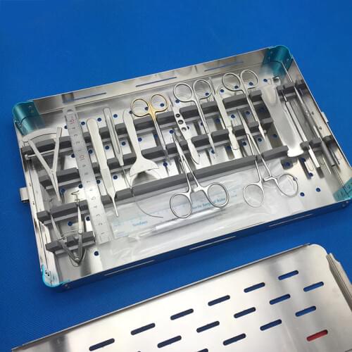Ophthalmic surgical set Stainless steel Eye cosmetic and plastic instruments