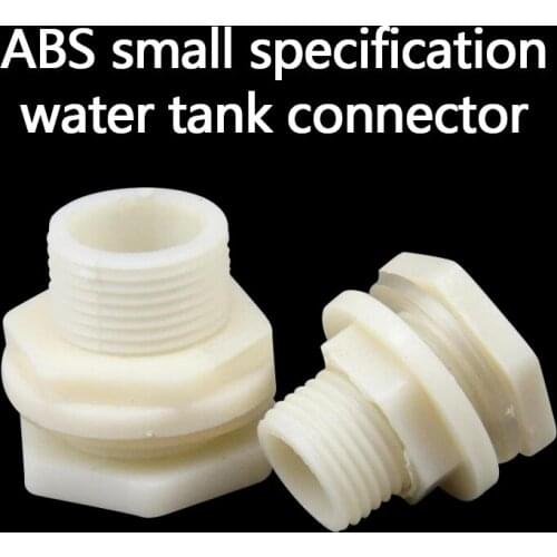 Fish Tank Bulkhead Pipe Joints ABS 1/2" 3/4" Male Thread Aquarium Water Inlet Outlet Connector Water Tank Drainage 1 Pcs