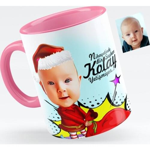 Personalized Baby Caricature Of Pink Mug cup-5