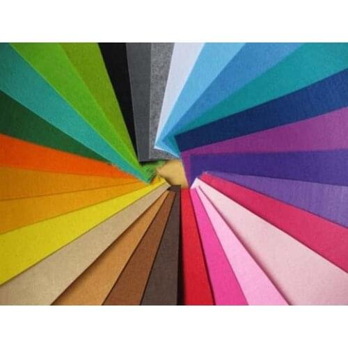 2MM thick 28 colors/lot 15CMX15CM Polyester felt fabric pack pre-cut nonwoven needle-punched 2mm Felt fabric, polyester,DIY