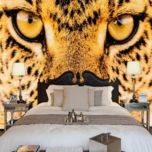 Drop Shipping Photo Wallpaper 3D Stereo HD Animal Eyes TV Background Decorative Painting Lobby Studio Wallpaper Custom Mural